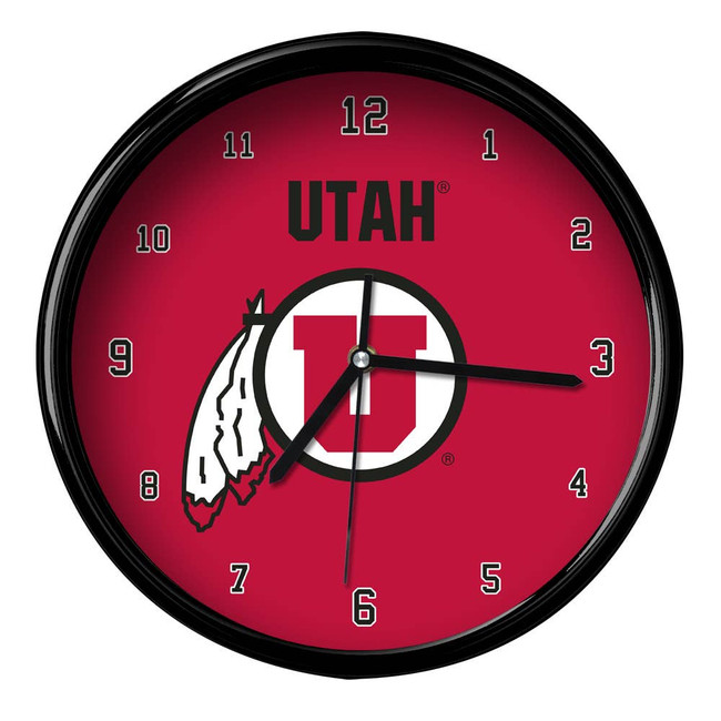 Utah Utes 12" Team Black Rim Clock